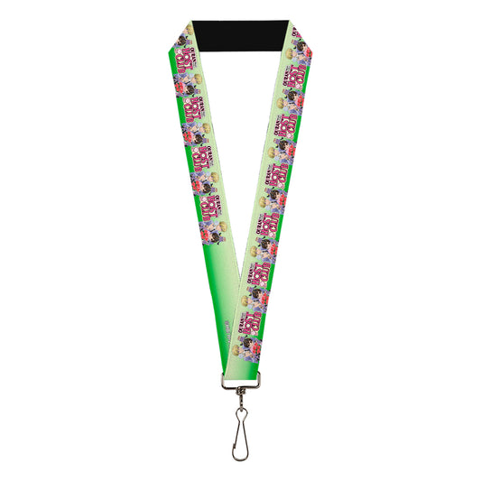 Lanyard - 1.0" - OURAN HIGH SCHOOL HOST CLUB Haruhi and Friends Group Pose and Title Logo Greens