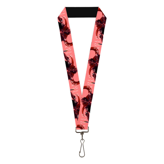 Lanyard - 1.0" - SOLO LEVELING Blood-Red Commander Igris Pose and Title Logo Pink