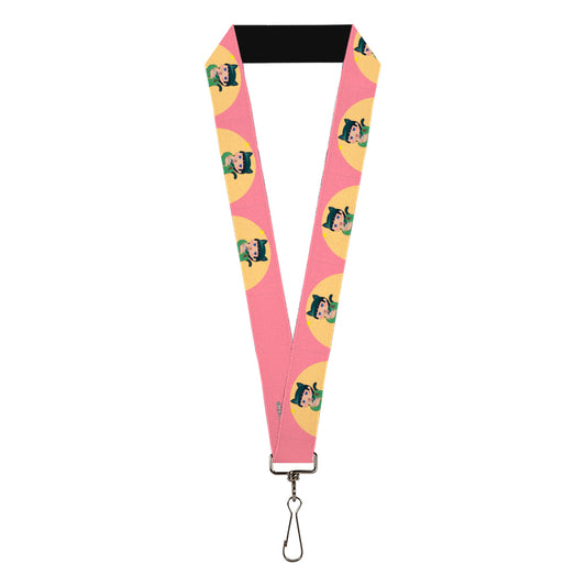 Lanyard - 1.0" - The Apothecary Diaries Chibi Maomao Cat Pose Pink/Yellow