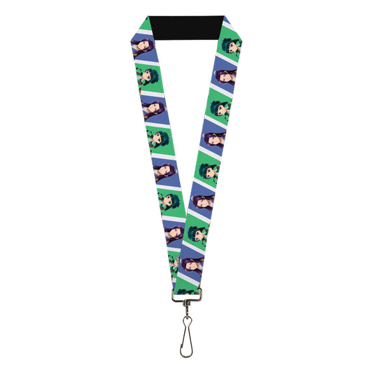 Lanyard - 1.0" - The Apothecary Diaries Jinshi and Maomao Pose Blocks White/Blue/Green