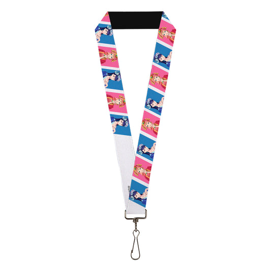 Lanyard - 1.0" - The Apothecary Diaries Gyokuyo and Lihua Pose Blocks White/Pink/Blue