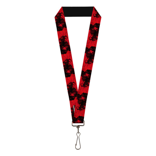 Lanyard - 1.0" - Toilet-Bound Hanako-Kun Hanako and Nene Kiss Pose Red/Black