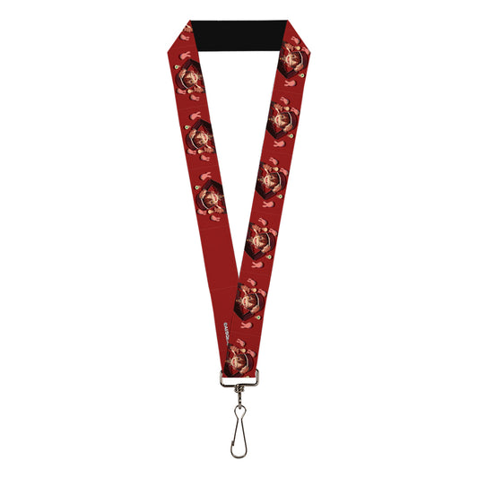 Lanyard - 1.0" - After-School Hanako-Kun Hanako Pose with Mokke and Title Logo Red
