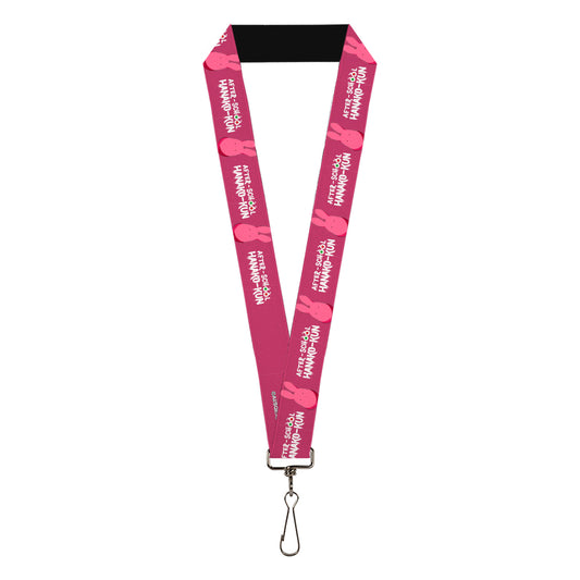 Lanyard - 1.0" - AFTER-SCHOOL HANAKO-KUN Mokke Pose and Title Logo Pink