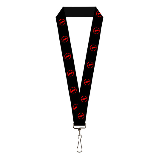 Lanyard - 1.0" - Reverse Flash Logo Black Red