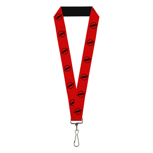 Lanyard - 1.0" - Reverse Flash Logo Red Black