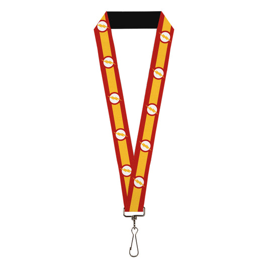 Lanyard - 1.0" - The Flash Logo7 Stripe Red White Yellow