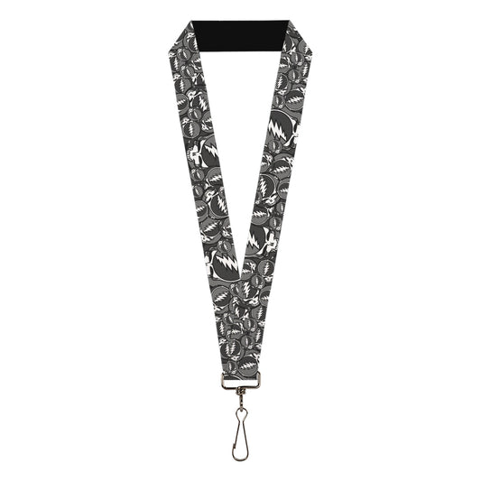 Lanyard - 1.0" - Steal Your Face Stacked Gray