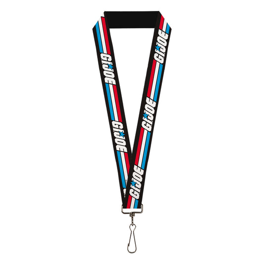 Lanyard - 1.0" - GI JOE Title Logo Stripe Black/Red/White/Blue