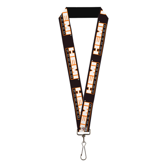 Lanyard - 1.0" - HEMI POWERED Logo Repeat Black Orange White Gray