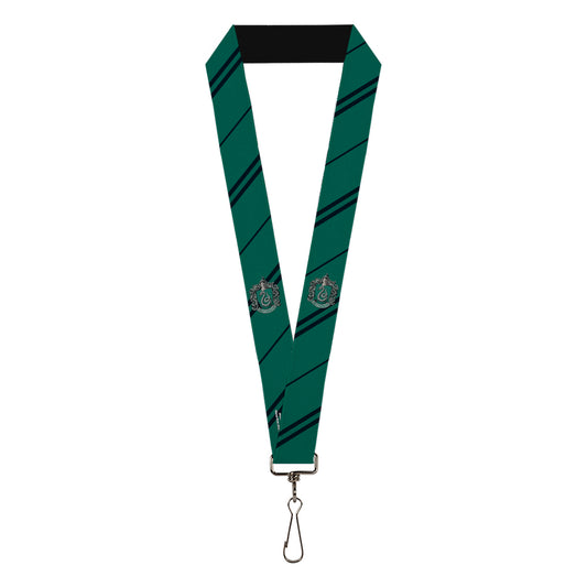 Lanyard - 1.0" - Slytherin Crest Stripe Green Black