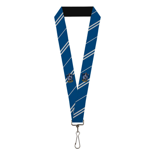 Lanyard - 1.0" - RAVENCLAW Crest Stripe Blue Gray
