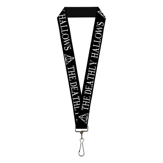 Lanyard - 1.0" - THE DEATHLY HALLOWS Symbol Black White