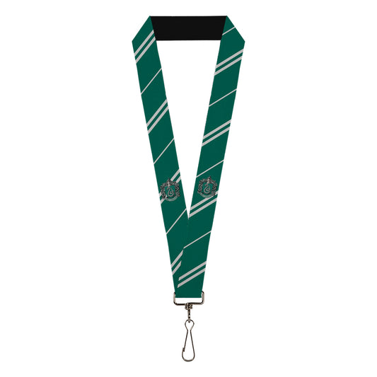 Lanyard - 1.0" - Slytherin Crest Stripe5 Green Gray