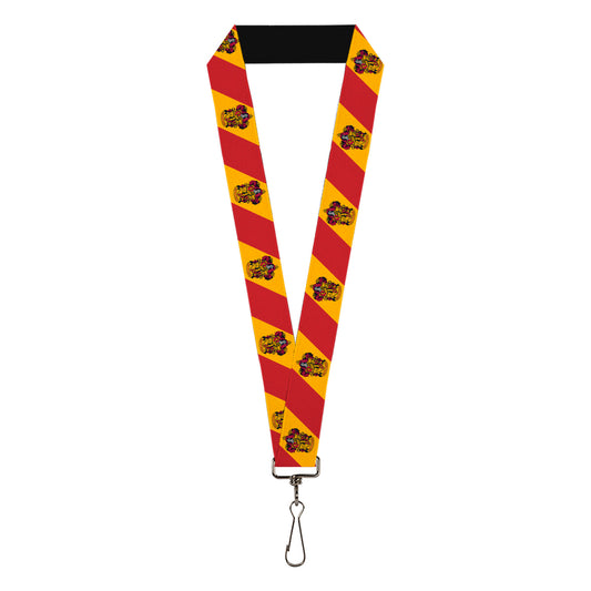 Lanyard - 1.0" - GRYFFINDOR Crest Diagonal Stripe Gold Red