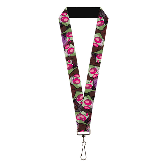Lanyard - 1.0" - Invader Zim Close-Up Poses Reds