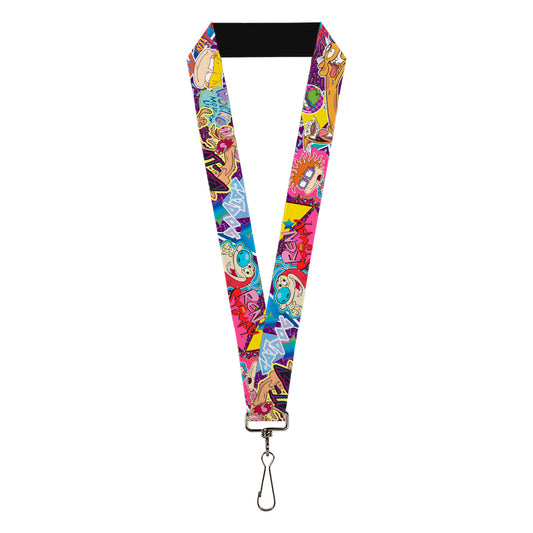 Lanyard - 1.0" - Nick 90's Rewind 7-Character 4-Logo Collage