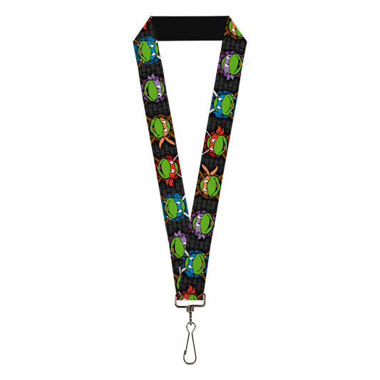 Lanyard - 1.0" - Classic TMNT Expessions Battle Gear Gray Multi Color