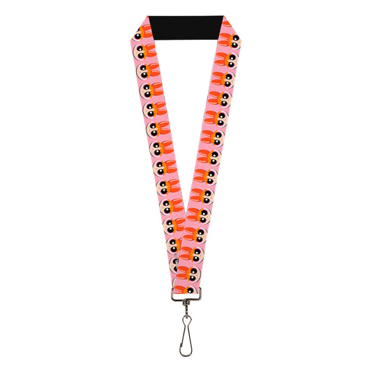 Lanyard - 1.0" - The Powerpuff Girls Blossom Face Close-Up Pink