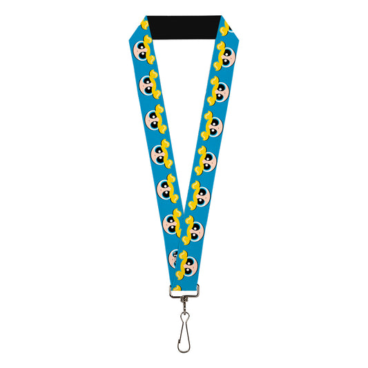 Lanyard - 1.0" - The Powerpuff Girls Bubbles Face Close-Up Blue