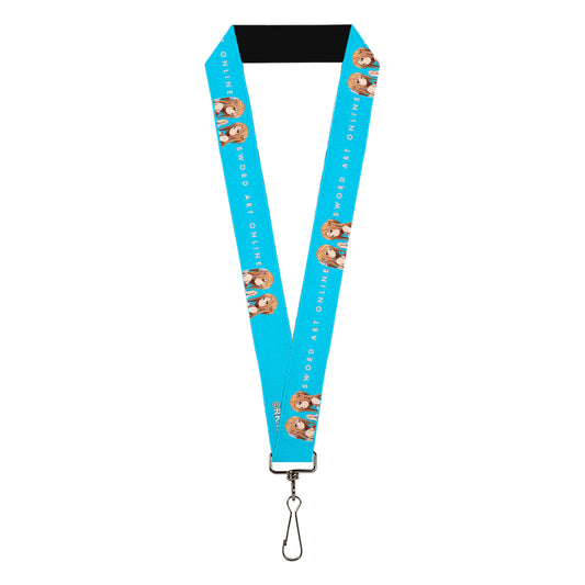 Lanyard - 1.0" - SWORD ART ONLINE Asuna Comic Book Cover Pose and Title Logo Blue