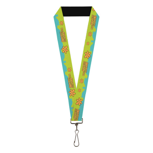 Lanyard - 1.0" - Scooby Doo THE MYSTERY MACHINE Paint Job Green/Aqua/Orange