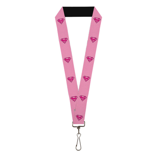 Lanyard - 1.0" - Superman Shield Pink