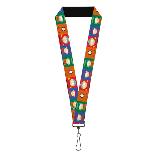 Lanyard - 1.0" - South Park Boys Pose Blocks Multi Color