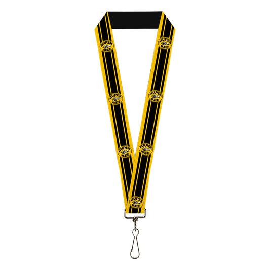 Lanyard - 1.0" - SUPER BEE Logo Stripes Yellow Black White