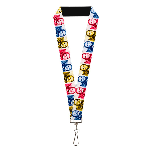 Lanyard - 1.0" - The Wizard of Oz Dorothy and Toto Pose Blocks Blues/Yellows/Reds