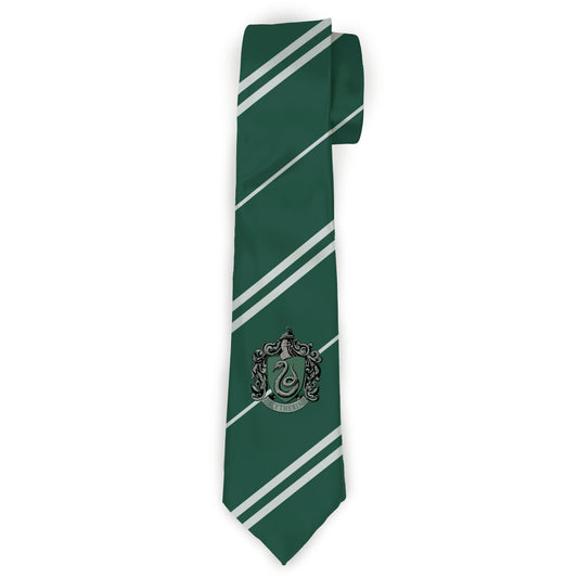 Necktie Standard - SLYTHERIN Crest Stripe9 Green Gray