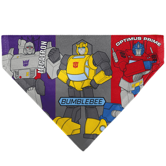 Pet Bandana - Transformers Three Character Pose Blocks Multi Color