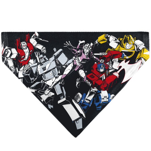 Pet Bandana - TRANSFORMERS Five Character Group Pose Black/Multi Color