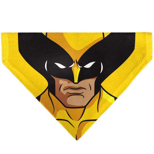 Pet Bandana - X-Men Wolverine Face Yellow