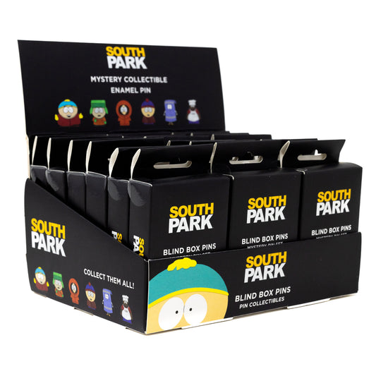 Blind Box Mystery Pin PDQ - South Park - 6 Characters - 18 Total Boxes of Randomly Assorted Pins