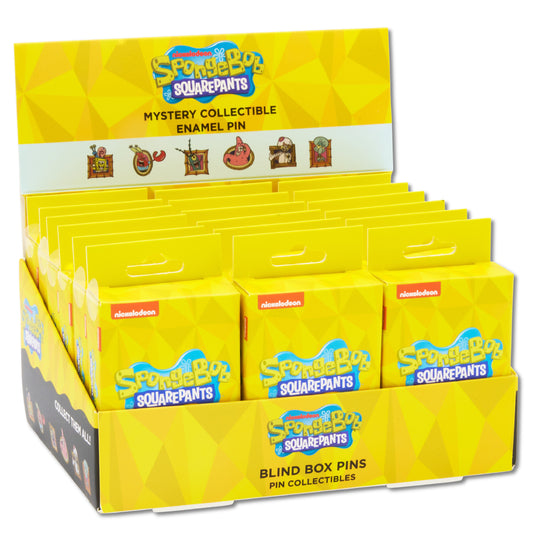 Blind Box Mystery Pin PDQ - SpongeBob SquarePants Character Portraits - 3 Boxes of Each Character - 18 Total Boxes