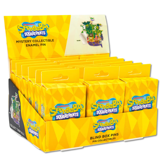 SpongeBob SquarePants Flying Dutchman Puzzle Mystery Enamel Pin Blind Box PDQ - SpongeBob, Patrick, Squidward, Mr. Krabs, Flying Dutchman, or Plankton - 18 Boxes Total