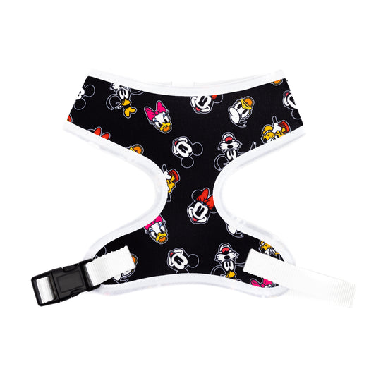 Pet Harness - Disney The Sensational Six Smiling Faces Scattered Black