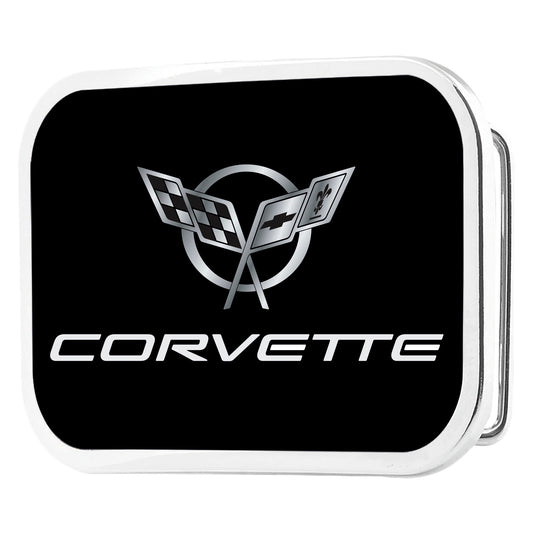 Corvette Framed FCG Black Silver - Chrome Rock Star Buckle