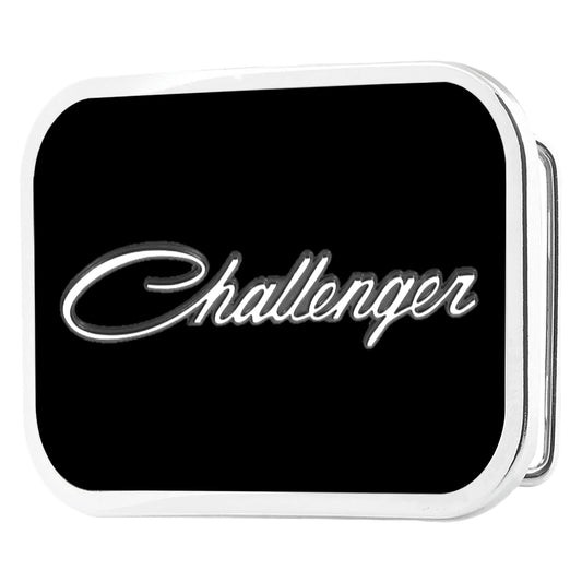 CHALLENGER Script Framed FCG Black White Gray - Chrome Rock Star Buckle