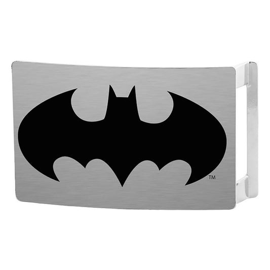 Batman Rock Star Buckle - Brushed Silver Black