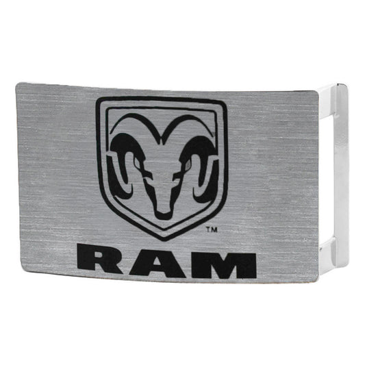 Ram Rock Star Buckle - Brushed Silver Black
