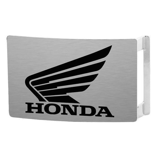 HONDA Motorcycle Star Buckle - Brushed Silver Black