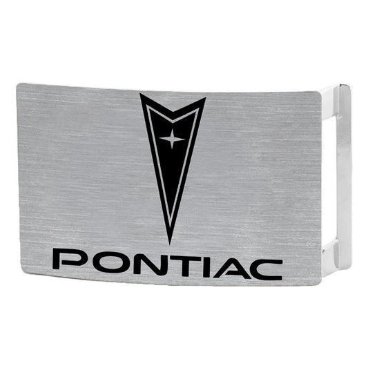 Pontiac Rock Star Buckle - Brushed Silver Black