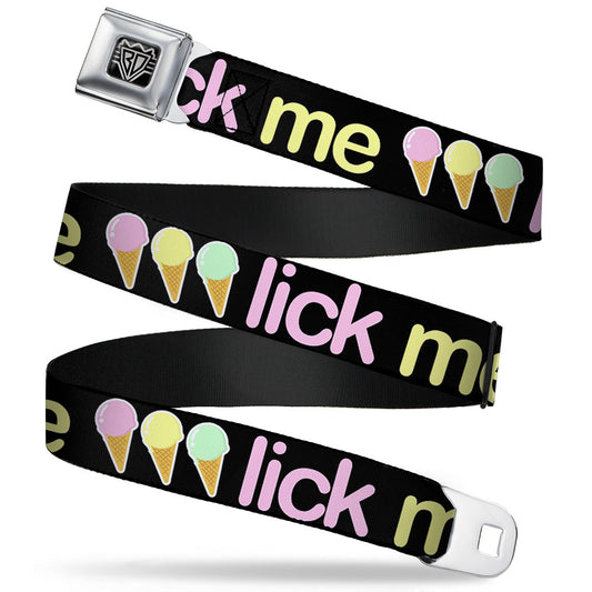Seatbelt Belt - LICK ME Ice Cream Cones