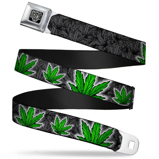 Seatbelt Belt - Marijuana Haze Black