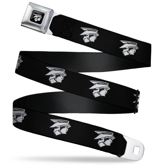 Ford Mercury Head Emblem Full Color Black White Seatbelt Belt - Ford Mercury Head Emblem Black/White Webbing