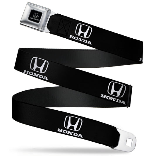 Honda Seatbelt Belt - Honda Logo Black/White Webbing