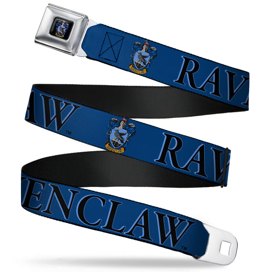 Ravenclaw Crest Full Color Seatbelt Belt - Harry Potter RAVENCLAW & Crest Blue/Black Webbing