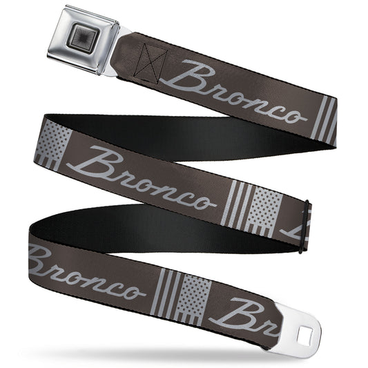 Starburst Seatbelt Belt - Ford BRONCO Americana Stars and Stripes Black/Gray Webbing